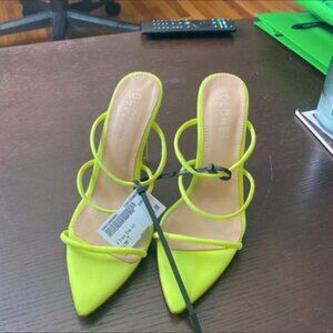 Neon Pointed Toe Heels